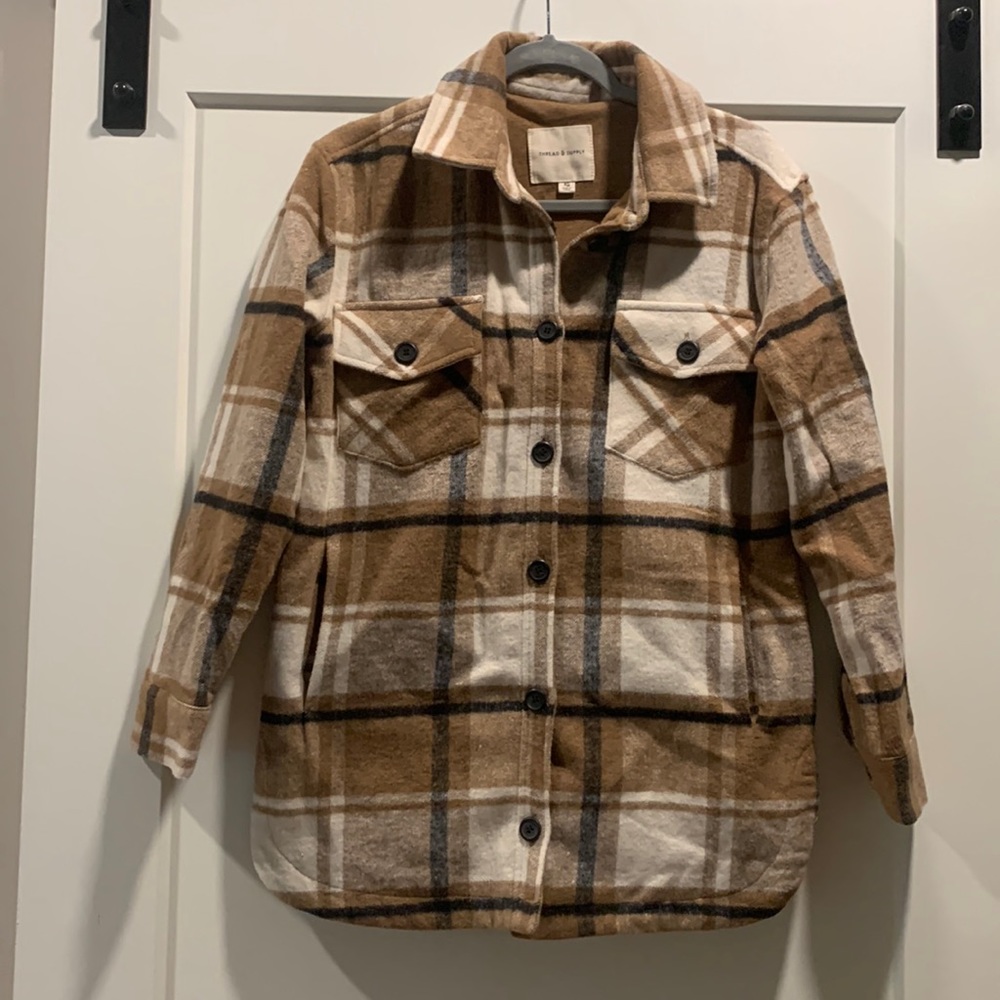 Lined Plaid Shacket *Brand New*